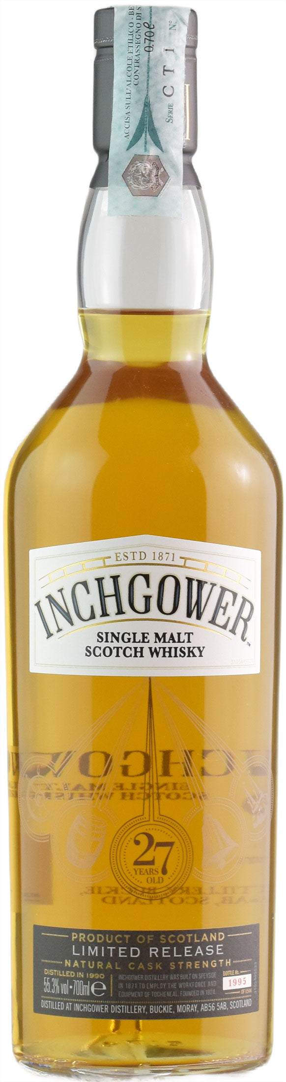 Inchgower Single Malt Scotch Whisky Limited Release Natural Cask Strenght 27 Y.O. 0.7L