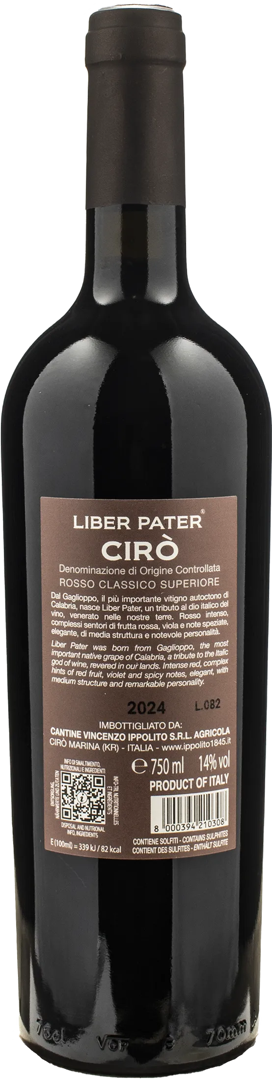 Ippolito 1845 Ciro Rosso Classico Superiore Liber Pater 2024