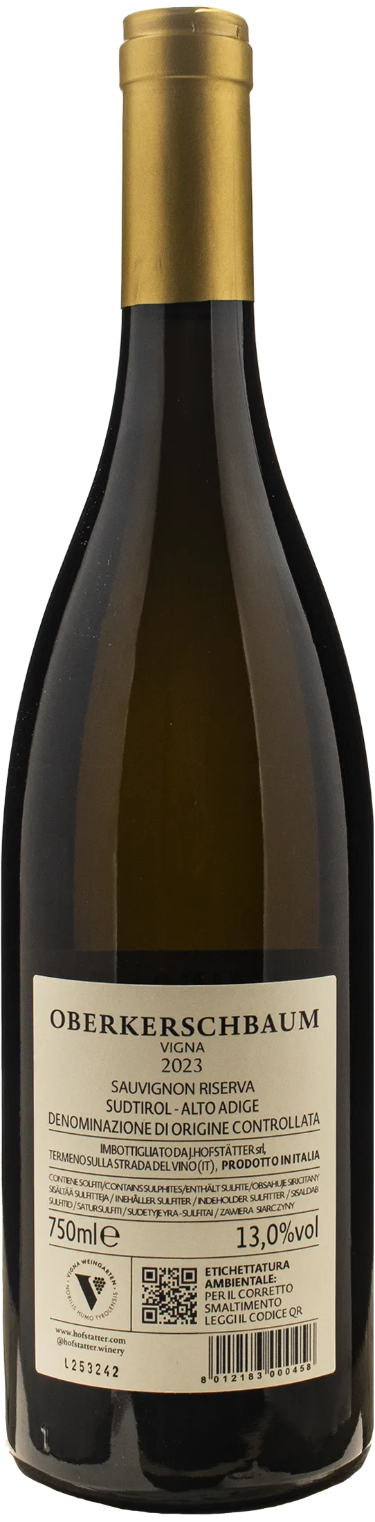 J. Hofstatter Oberkerschbaum Vigna Sauvignon Riserva 2023