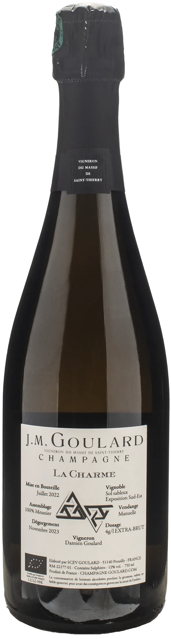 J. M. Goulard Champagne La Charme Pur Meunier Extra Brut