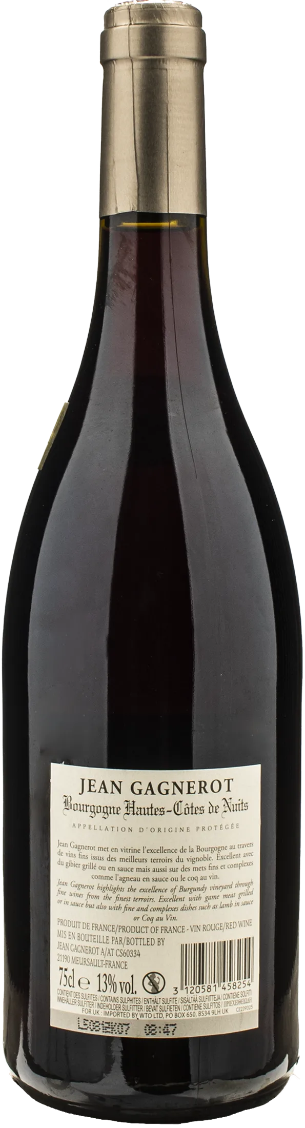 Jean Gagnerot Bourgogne Hautes Cotes de Nuits Rouge 2023