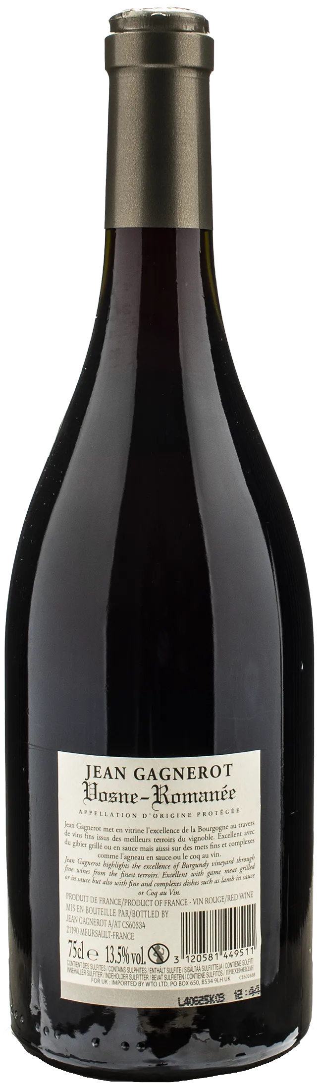 Jean Gagnerot Vosne Romanee 2022