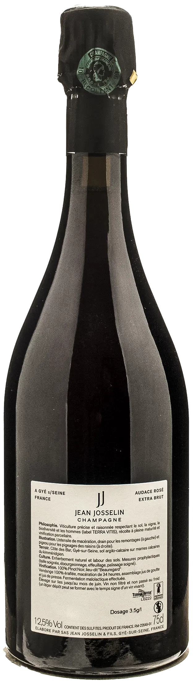 Jean Josselin Champagne Audace Extra Brut Rosè 2019