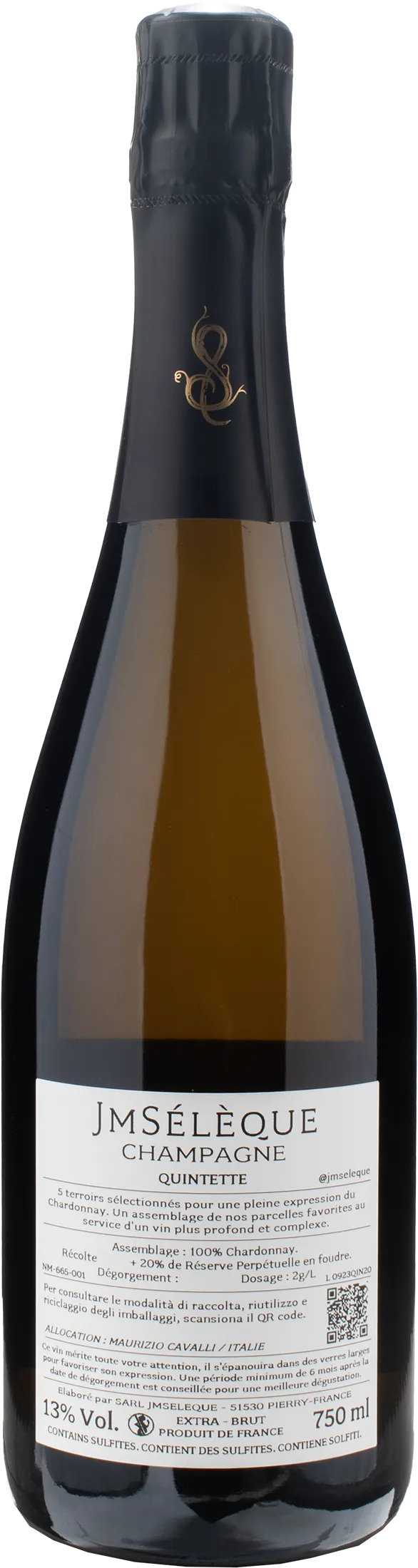 JM Seleque Champagne Quintette Chardonnay 5 Terroirs Extra Brut