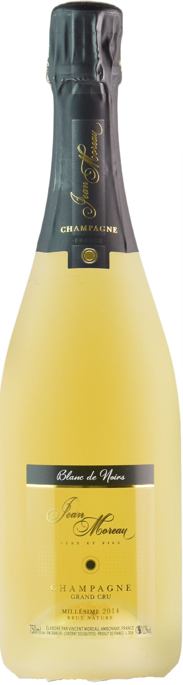 Jean Moreau Champagne Grand Cru Blanc de Noirs Millesime Brut Nature 2014