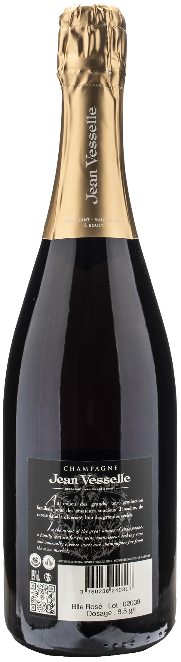 Jean Vesselle Champagne Rosè de Saignee Brut