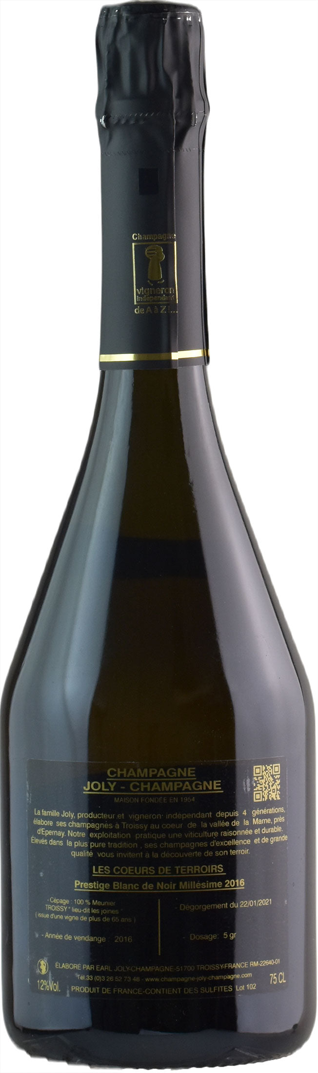 Joly Champagne Blanc de Noirs Millesime Cuvee Prestige 2016