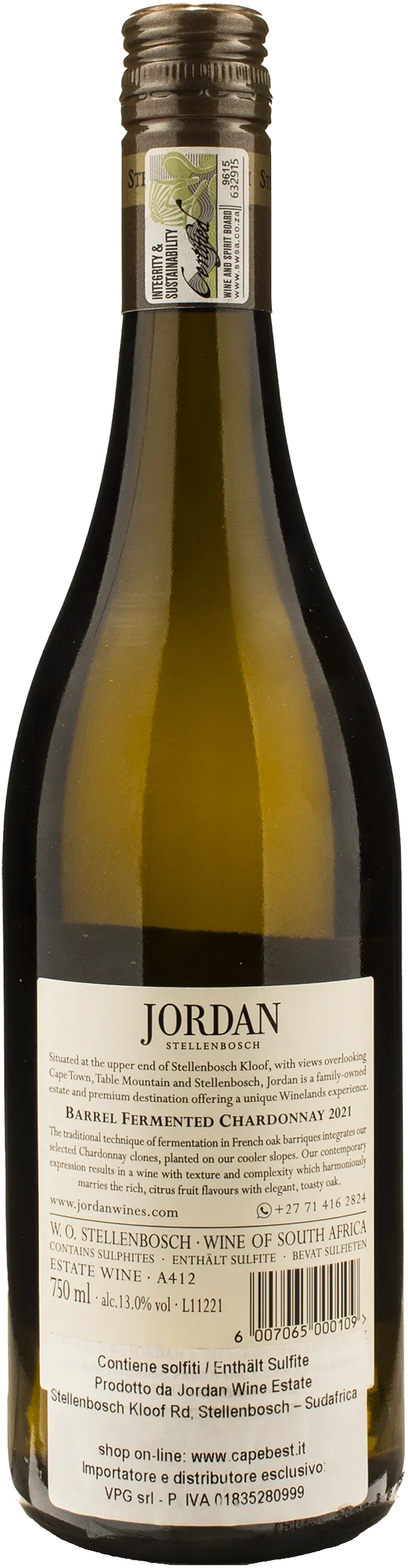 Jordan Barrel Fermented Chardonnay 2021