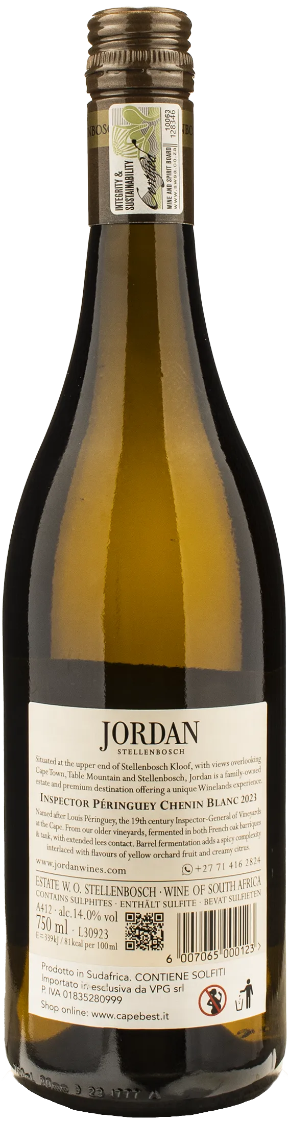 Jordan Inspector Peringuey Chenin Blanc 2023
