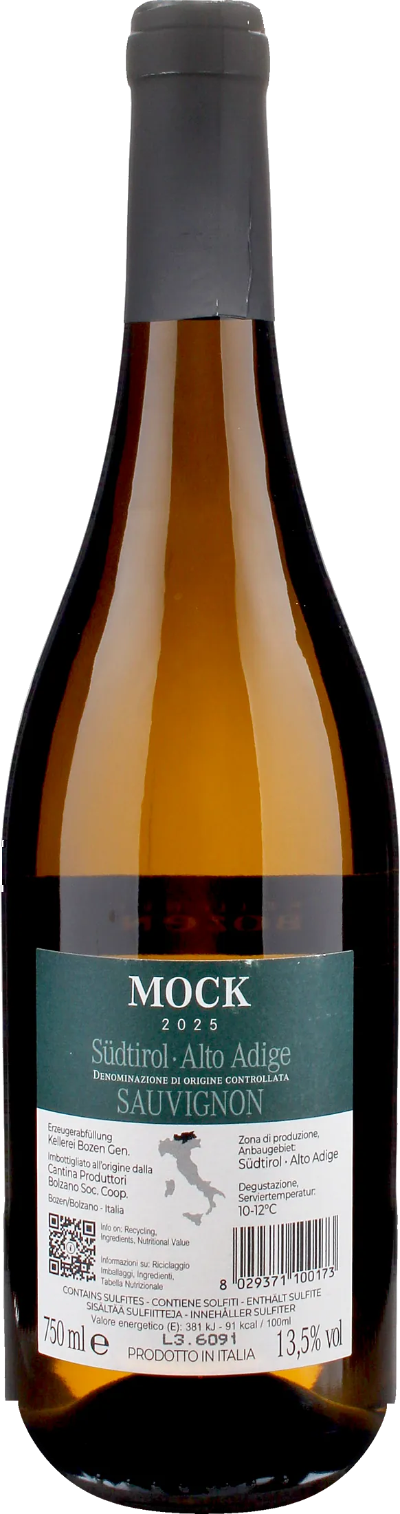 Kellerei Bozen Mock Sauvignon 2025