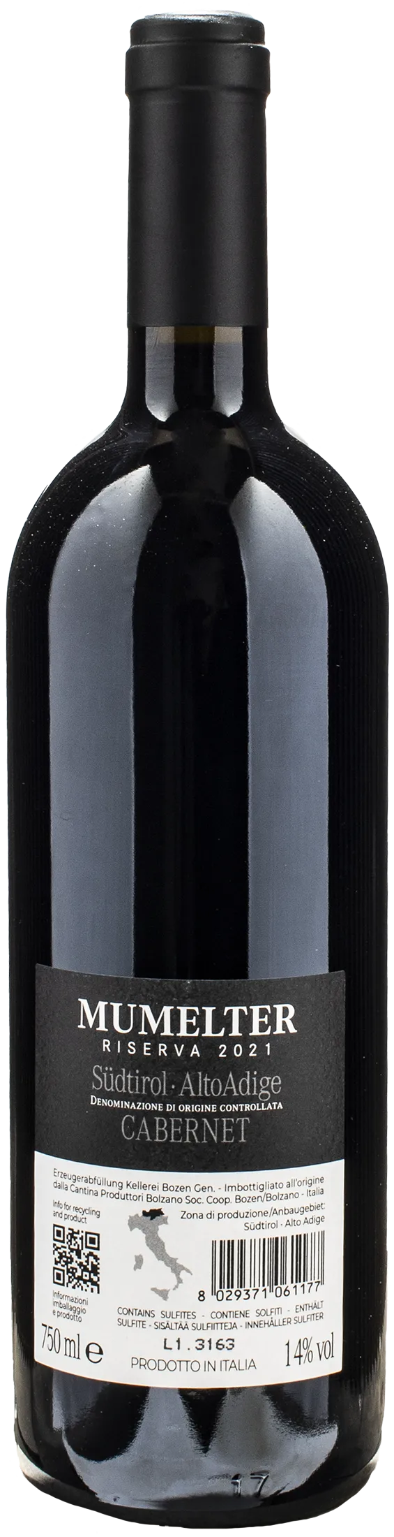 Kellerei Bozen Mumelter Cabernet Riserva 2021
