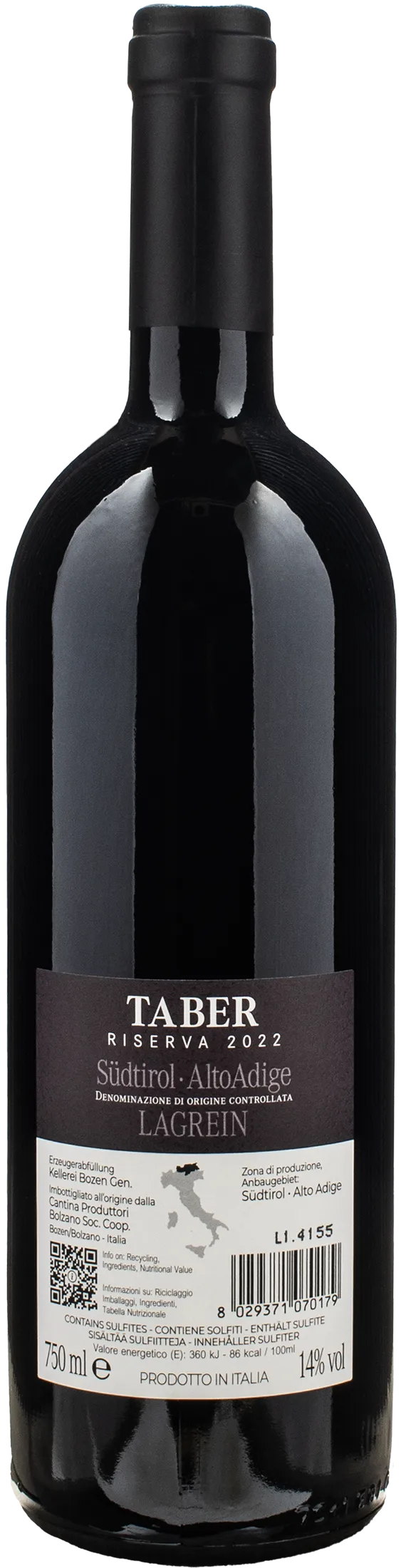 Kellerei Bozen Taber Lagrein Riserva 2022