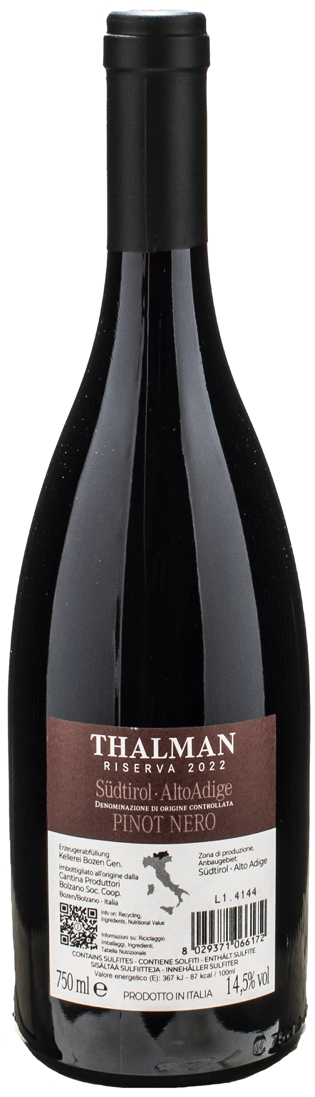 Kellerei Bozen Thalman Pinot Nero Riserva 2022