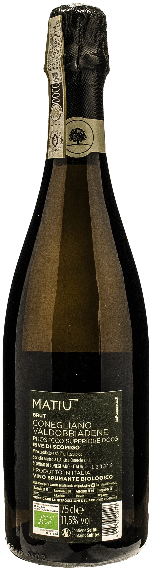 L'Antica Quercia Conegliano Valdobbiadene Prosecco Superiore Matiu Brut 2022