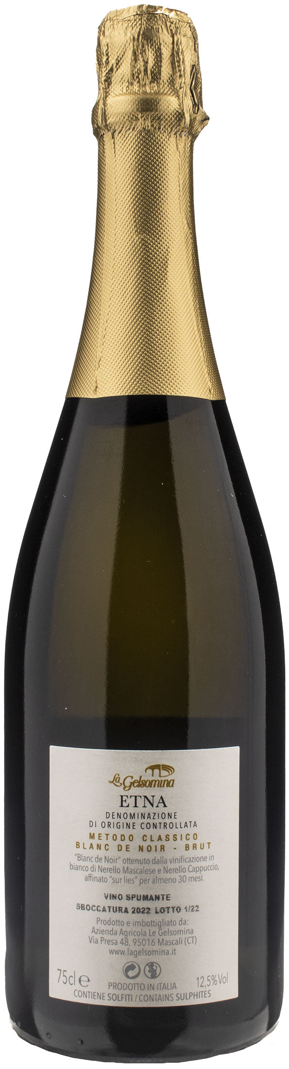 La Gelsomina Etna Metodo Classico Blanc de Noir Brut