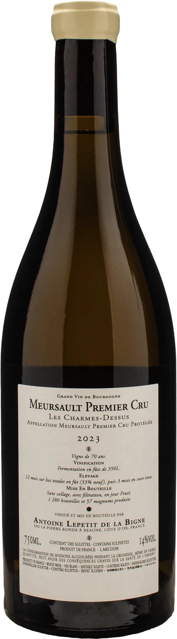 La Pierre Ronde Meursault 1er Cru Les Charmes Dessus 2023