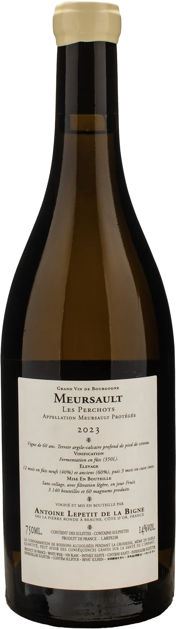 La Pierre Ronde Antoine Lapetit De La Bigne Meursault Les Perchots 2023