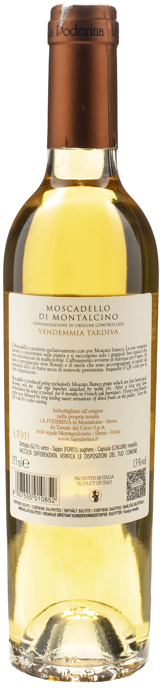 La Poderina Moscadello di Montalcino Vedemmia Tardiva 0.375L 2018