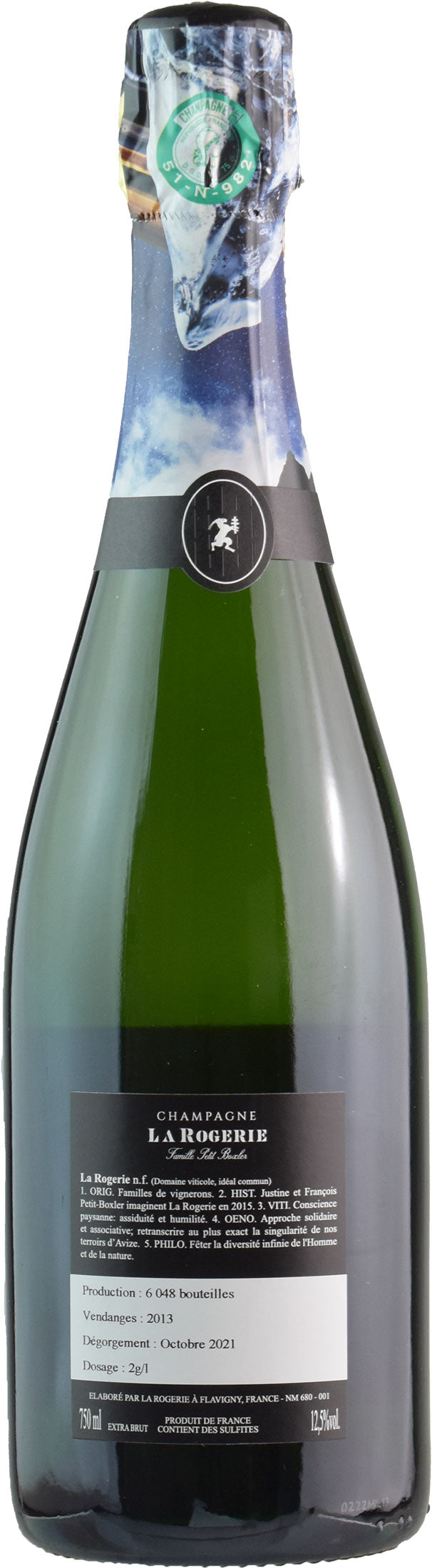 La Rogerie Champagne Grand Cru Blanc de Blancs Héroïne Millesimé Extra Brut 2013