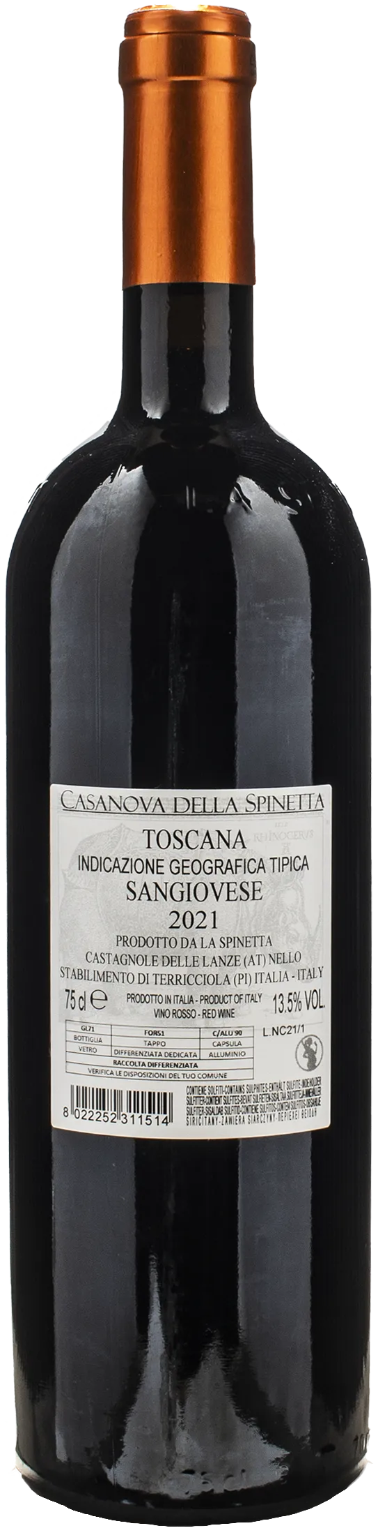 Casanova della Spinetta Toscana Sangiovese Il Nero di Casanova 2021