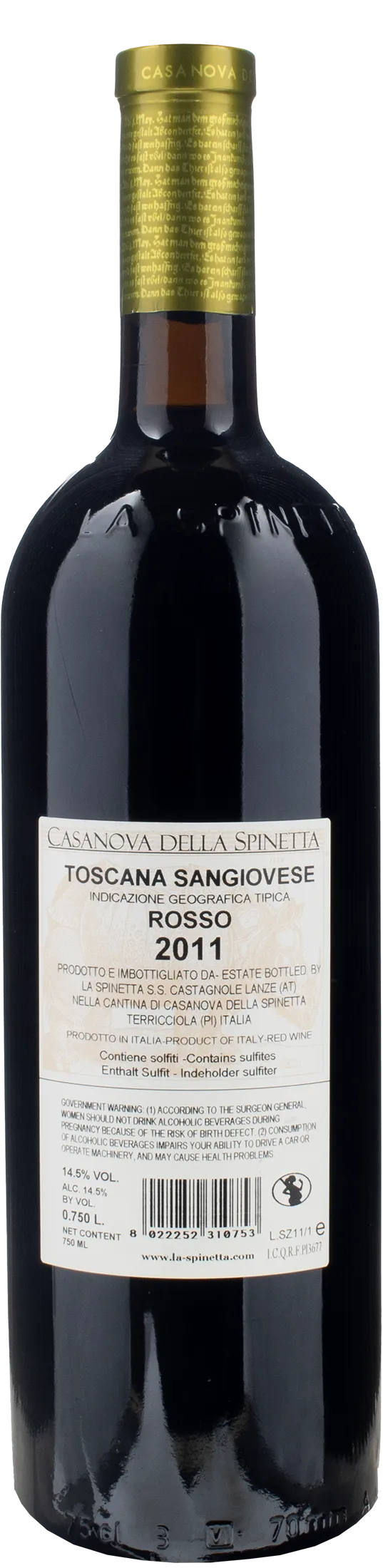 Casanova della Spinetta Toscana Sangiovese Rosso Sezzana 2011