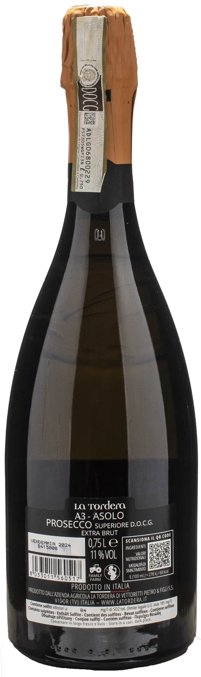 La Tordera Asolo Prosecco Superiore A3 Extra Brut 2024