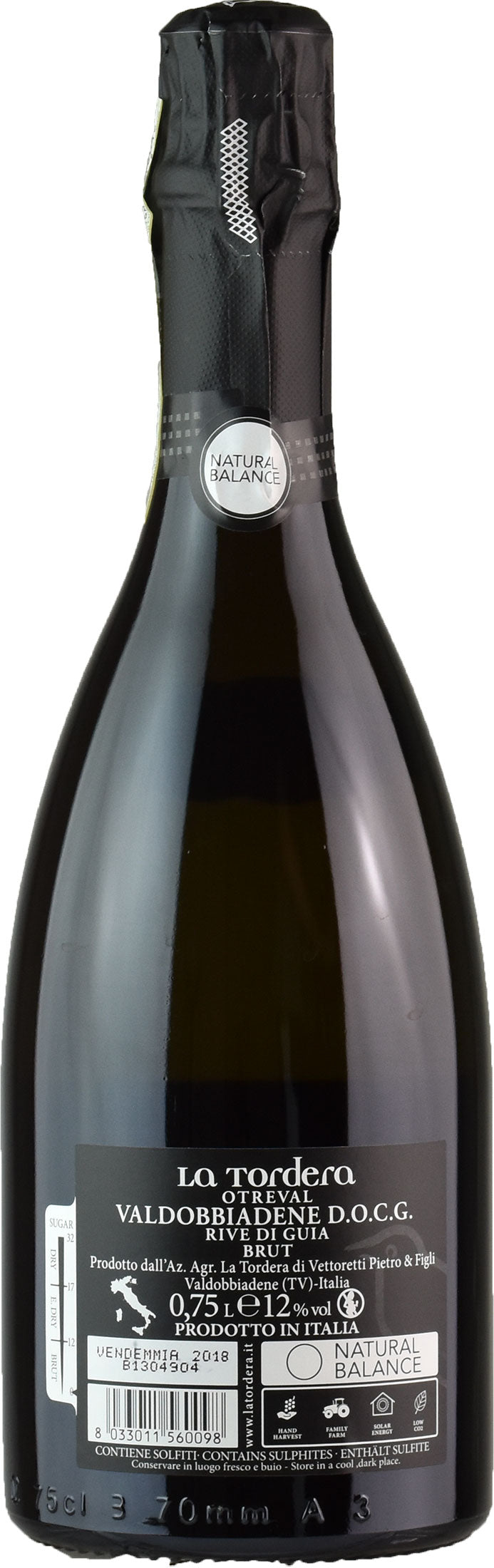 La Tordera Prosecco di Valdobbiadene Superiore Rive di Guia Otreval Extra Brut 2019