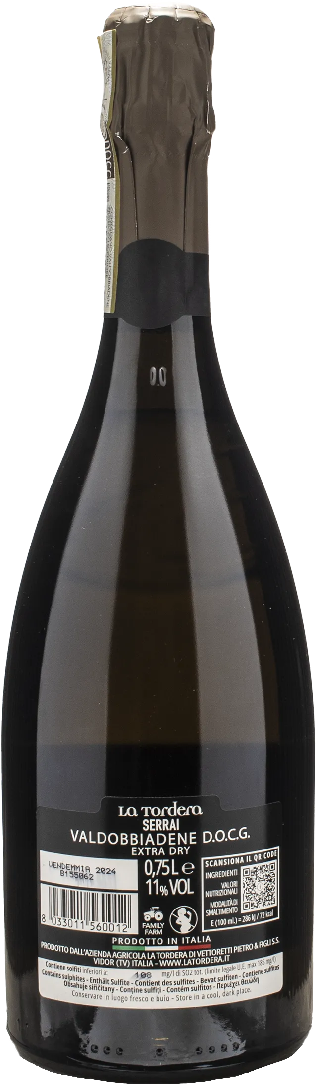 La Tordera Valdobbiadene Serrai Extra Dry 2024