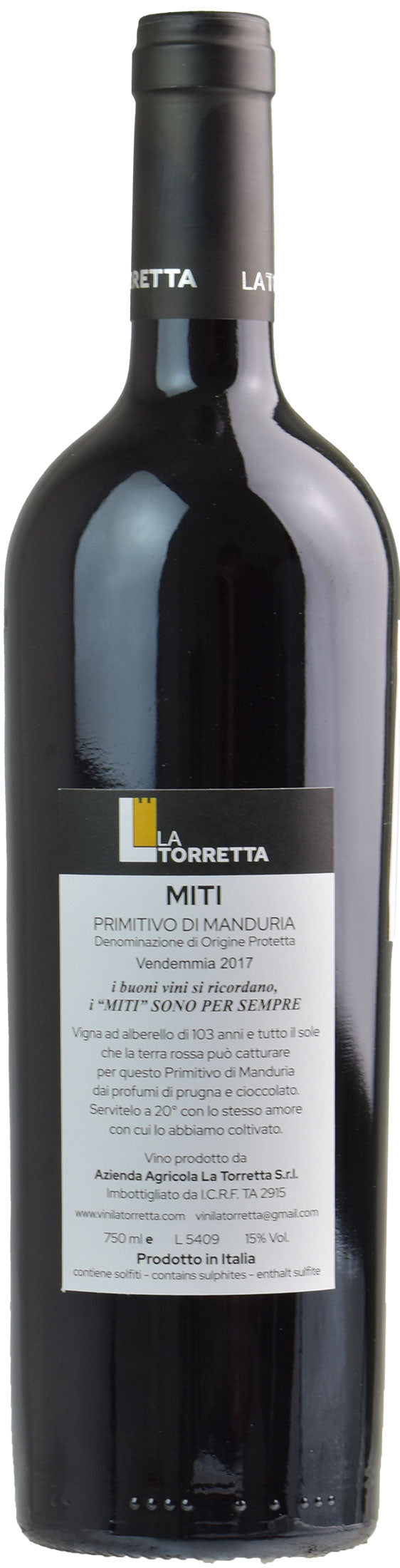 La Torretta Primitivo di Manduria Miti 2017