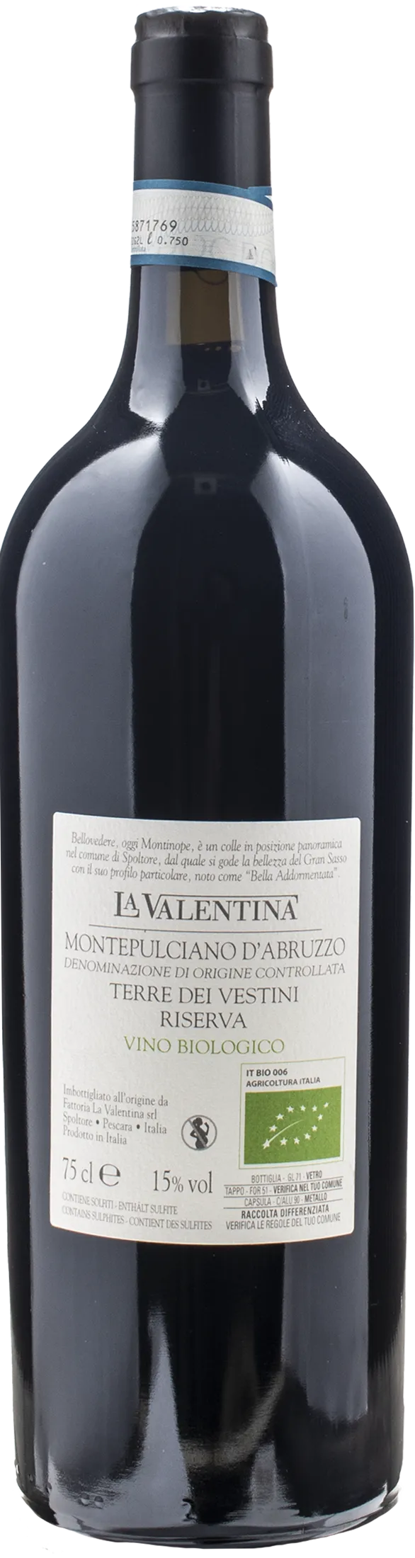 La Valentina Montepulciano d'Abruzzo Bellovedere Riserva 2020