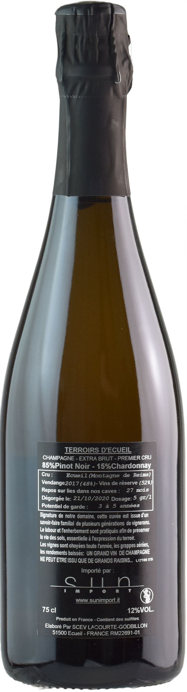 Lacourte Godbillon Champagne 1er Cru Terroirs d'Ecueil Extra Brut