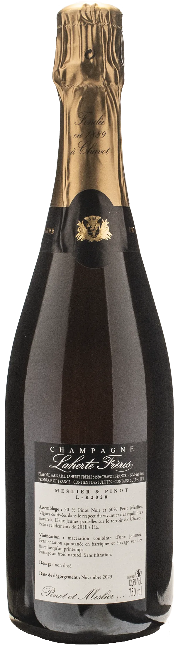 Laherte Freres Champagne Meslier & Pinot Brut Nature 2020