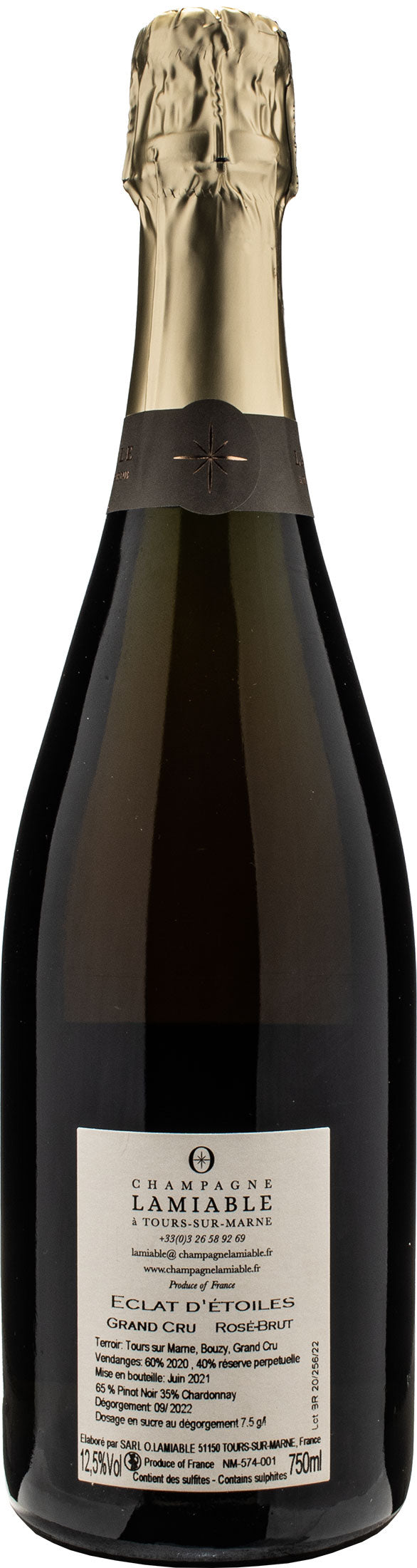 Lamiable Champagne Grand Cru Rosè Brut Eclat d'Etoiles a tours sur Marne