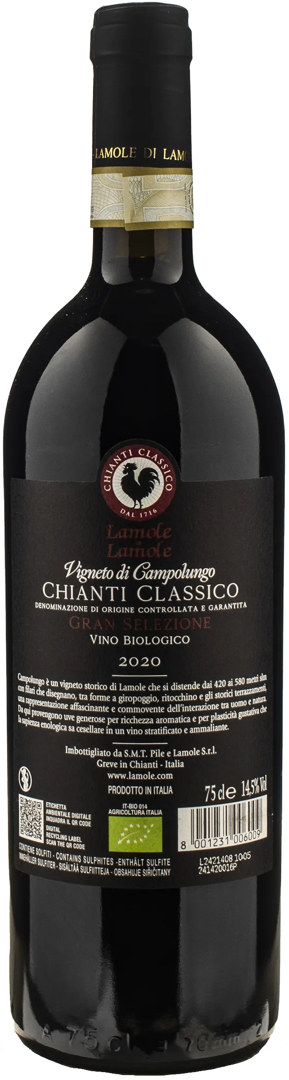 Lamole di Lamole Chianti Classico Gran Selezione Vigneto di Campolungo 2020