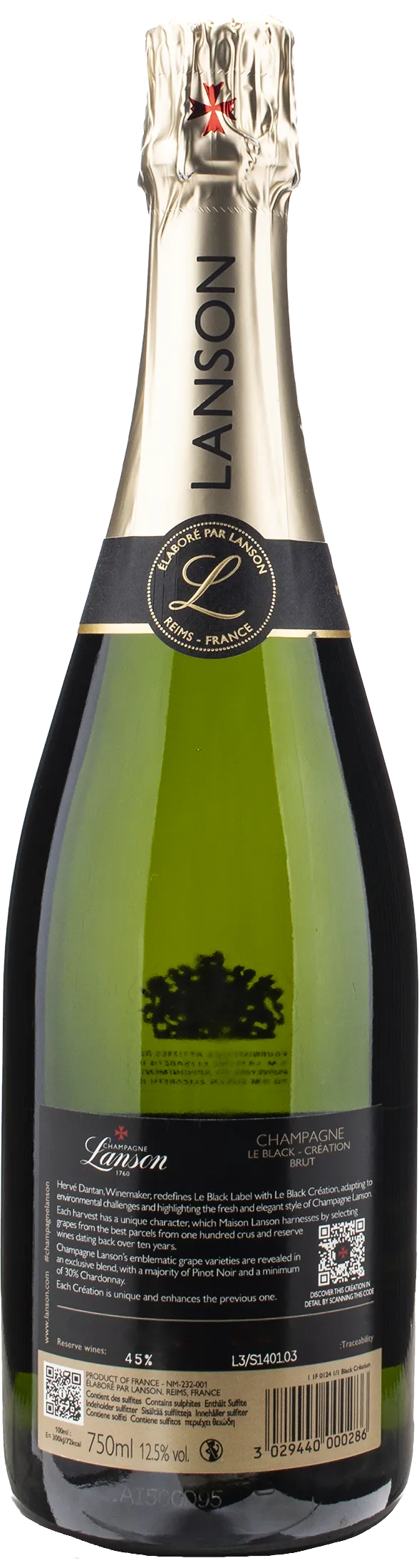 Lanson Champagne Le Black Creation 258 Brut