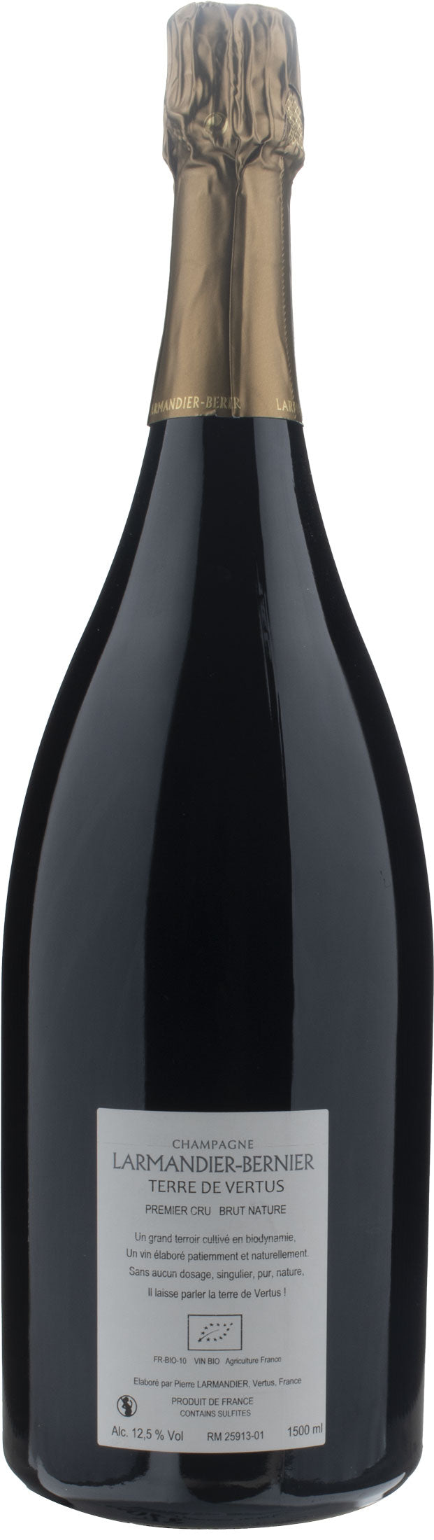 Larmandier Bernier Champagne 1er cru Terre de Vertus Brut Nature Magnum 2015