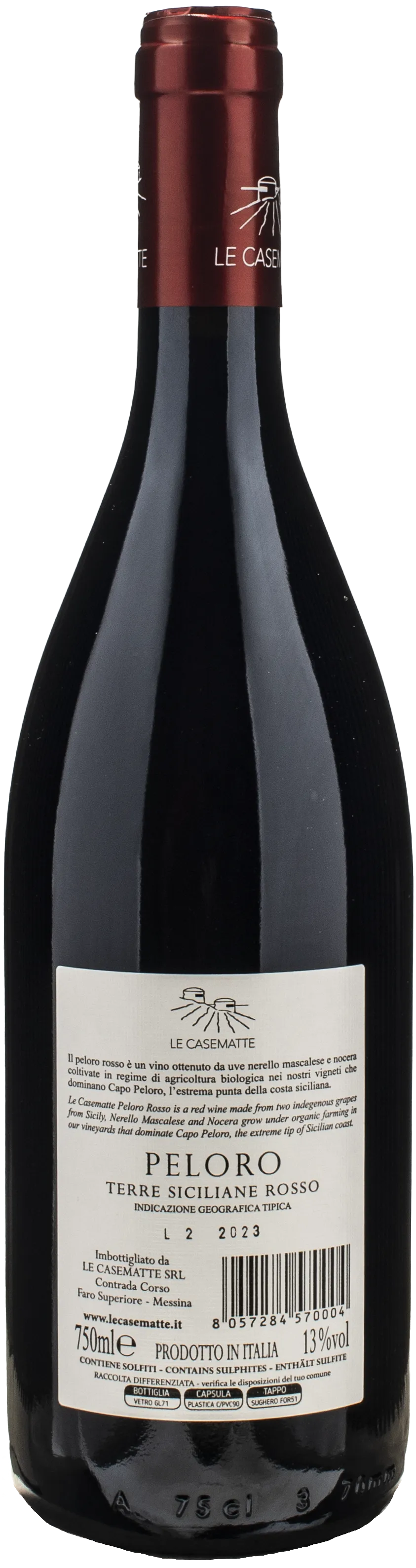 Le Casematte Peloro Rosso 2023