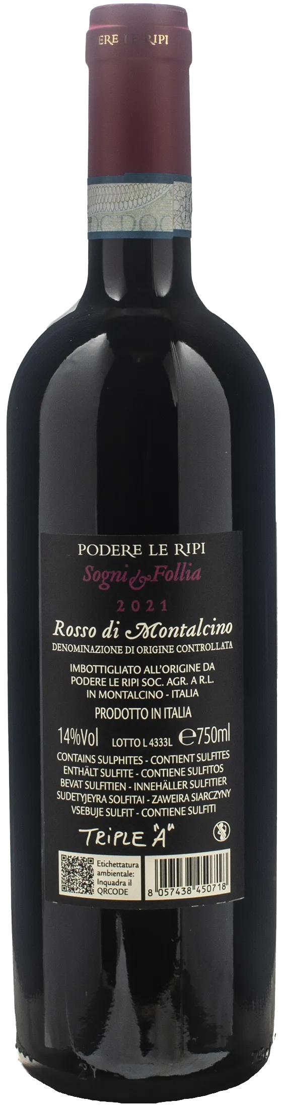 Le Ripi Rosso di Montalcino Sogni e Follia 2021