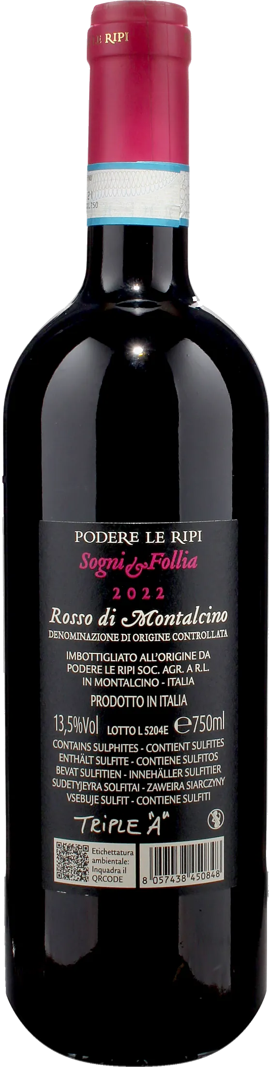 Le Ripi Rosso di Montalcino Sogni e Follia 2022
