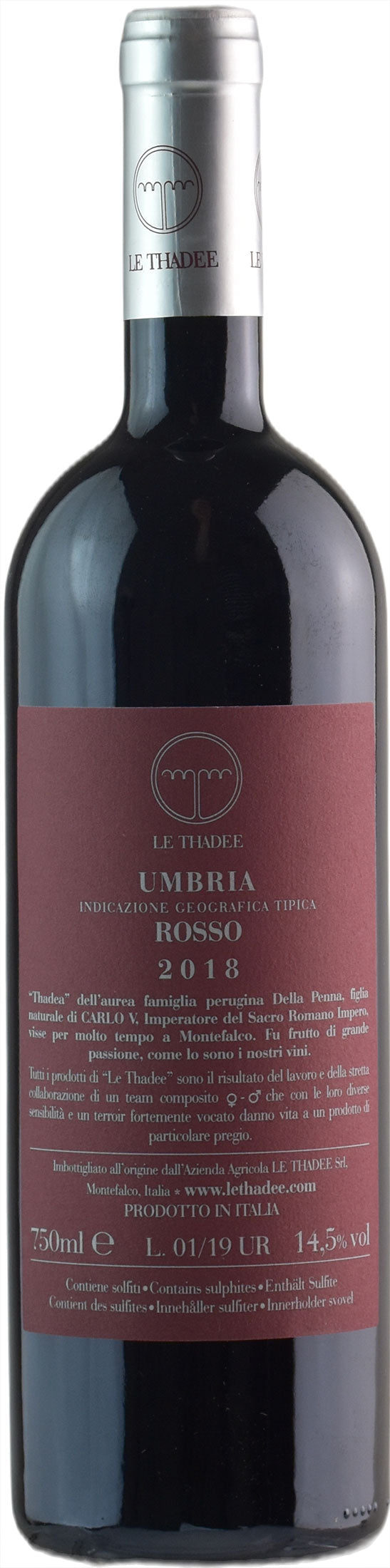 Le Thadee Umbria Rosso Costasecca 2018