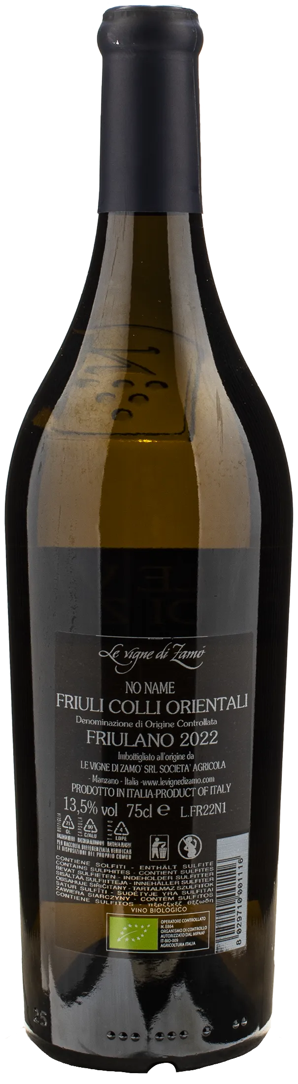 Le Vigne di Zamo Friulano No Name 2022