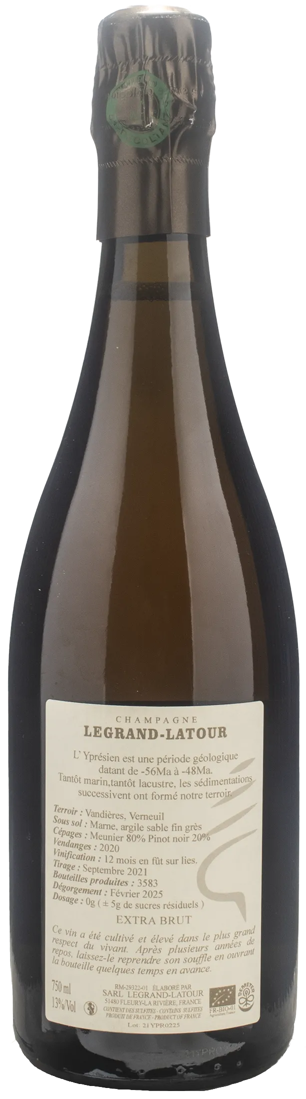 Legrand Latour Champagne Ypresien Extra Brut 2020
