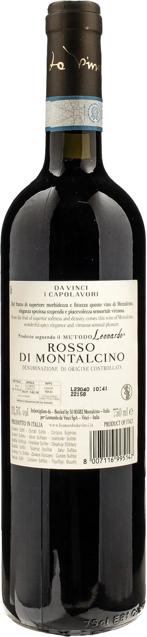 Leonardo da Vinci Capolavori Rosso di Montalcino Gli Angeli 2021