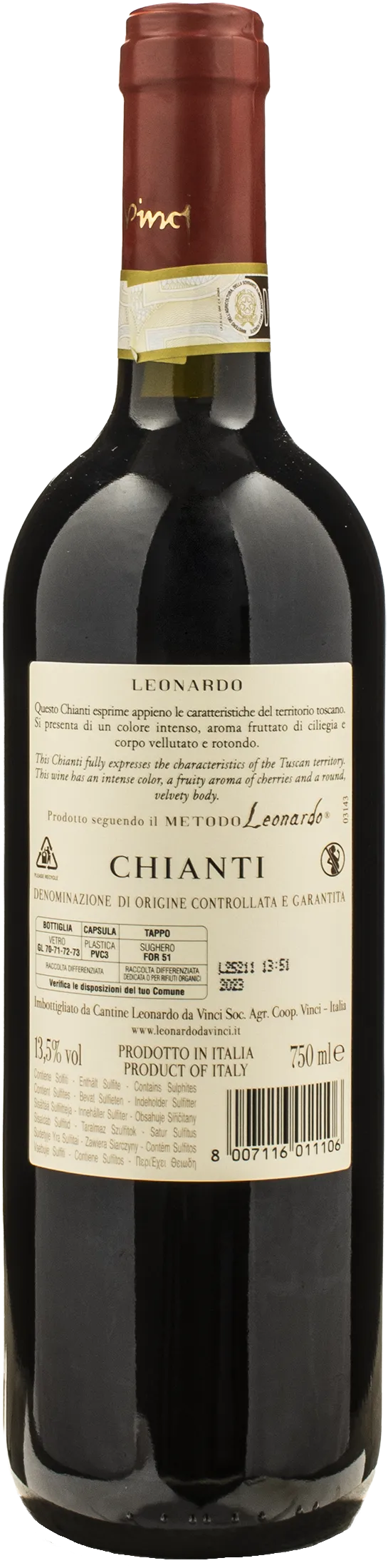 Leonardo da Vinci Vitruviano Chianti 2023