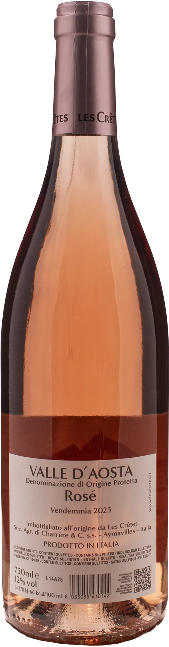 Les Cretes Valle d'Aosta Rosè 2025