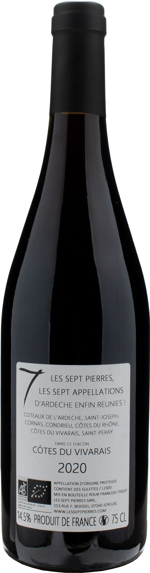 Les Sept Pierres Cotes du Vivaris Rouge 2020