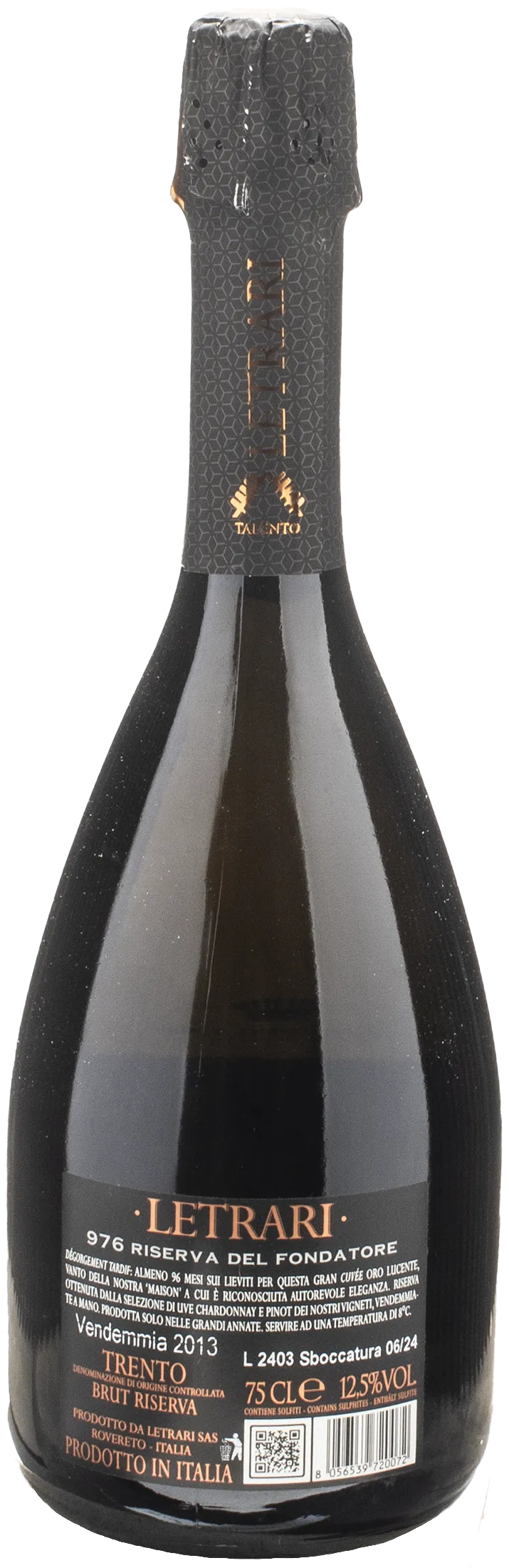 Letrari Trento Riserva del Fondatore 976 Brut 2013