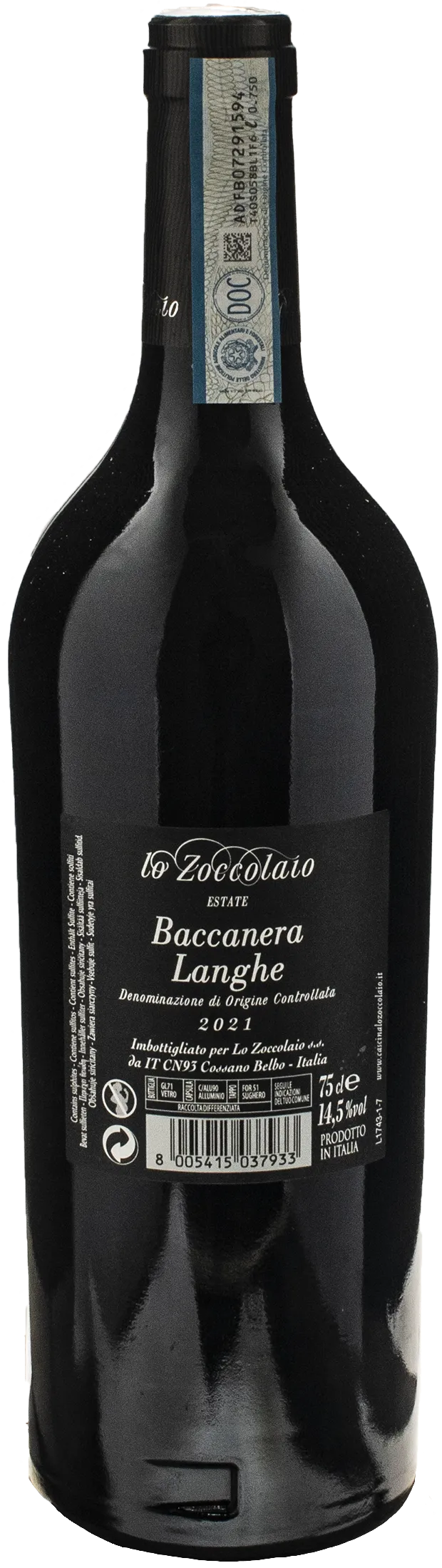 Lo Zoccolaio Langhe Baccanera 2021