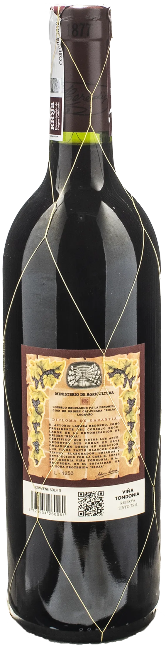 Lopez de Heredia Vina Tondonia Rioja Reserva 2012