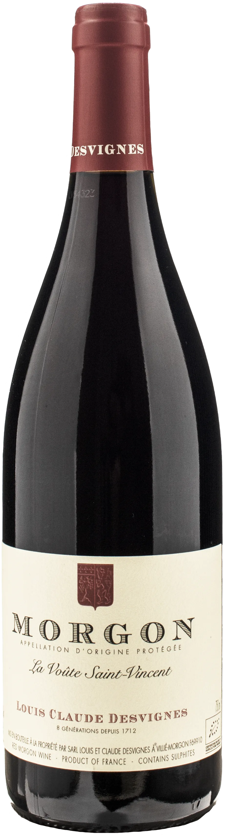 Louis Claude Desvignes Morgon La Voute St Vincent 2022